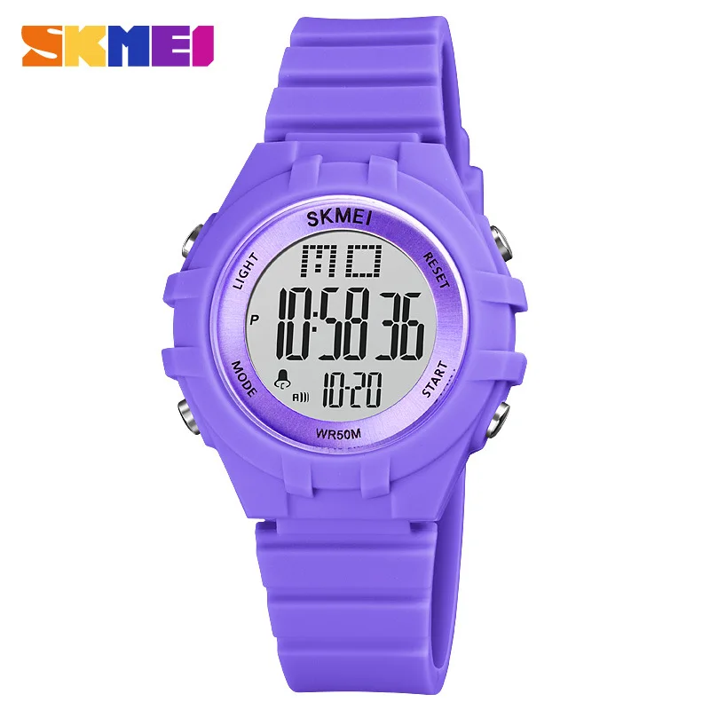 Fashion Skmei Multi-Functional Children's Electronic Watch Colorful LED Backlight Sports Watch Silicone Student Watch