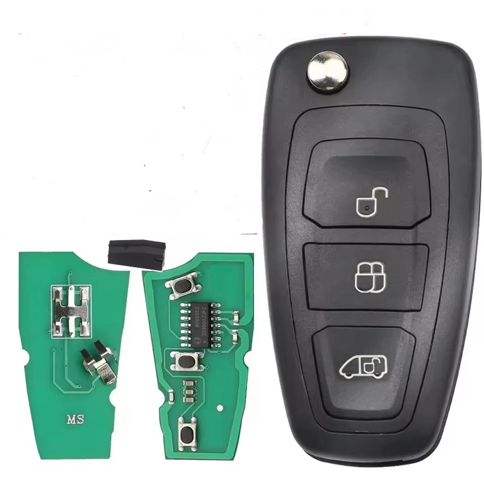 Chaoyue Flip Remote Control Car Key Fob ID49 Chip/4D63 CHIP 433MHz FCCID GK2T-15K601-AB/AA For Ford Transit Custom Tourneo 2015+