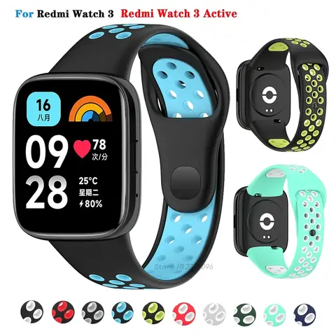 Bracelet de sport pour montre intelligente Redmi 3 Active, remplacement en Silicone, Correa pour Xiaomi Redmi Watch 3 Lite Youth