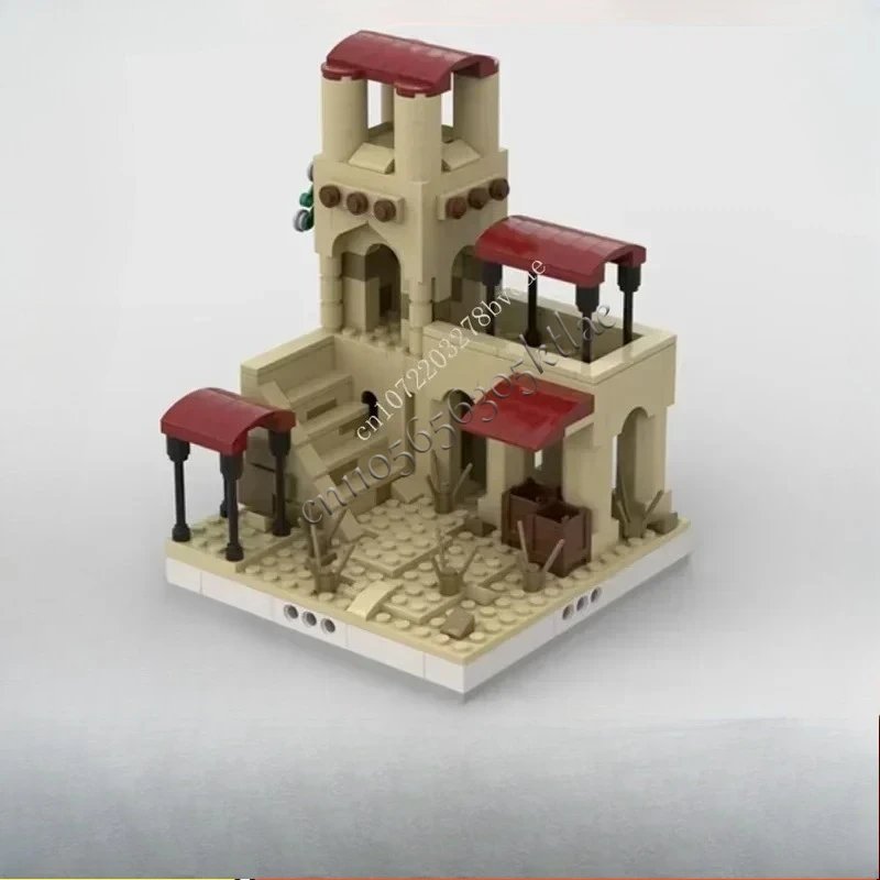 ชุดตัวต่อโมเดล 3957 ชิ้น ชุดเมืองทะเลทรายแบบโมดูลาร์ ฉากถนนเมือง แบบจำลองปรับแต่งได้ ตัวต่อเทคโนโลยี DIY ของเล่นสร้างสรรค์ ประกอบเอง ของขวัญสำหรับเด็ก