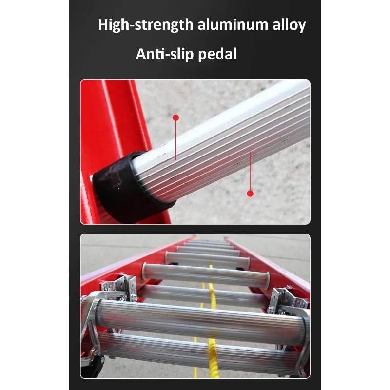 High Safety Telescopic Fiberglass Insulation Retractable Insulated Telescopic Ladder for Lineman