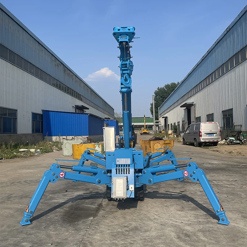 Automatic 1.2 Ton 3 Ton 5 Ton Spider Crane Electric Telescopic Spider Crane Hydraulic Crawler Spider Crane For Building Usage