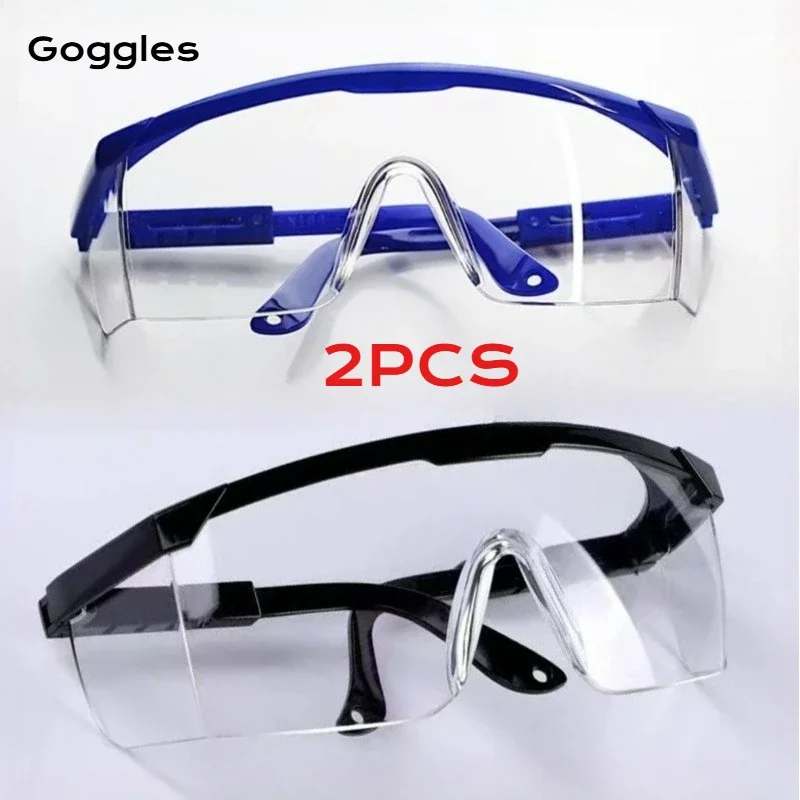 1/2 Stück Anti-Spritz-Arbeitsschutzbrille, Augenschutz-Laborschutzbrille, schützende industrielle, wind- und staubdichte Schutzbrille, Fahrradbrille