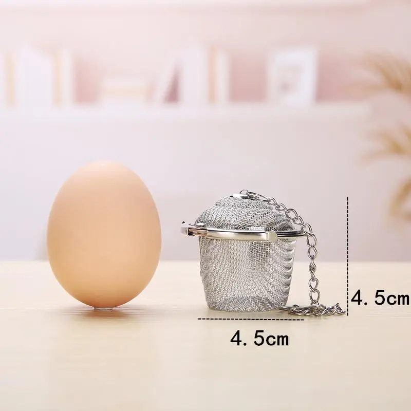New Tea Spice Strainer Seasoning Ball Mesh Herbal Ball Stainless Steel Teakettle Locking Tea Filter