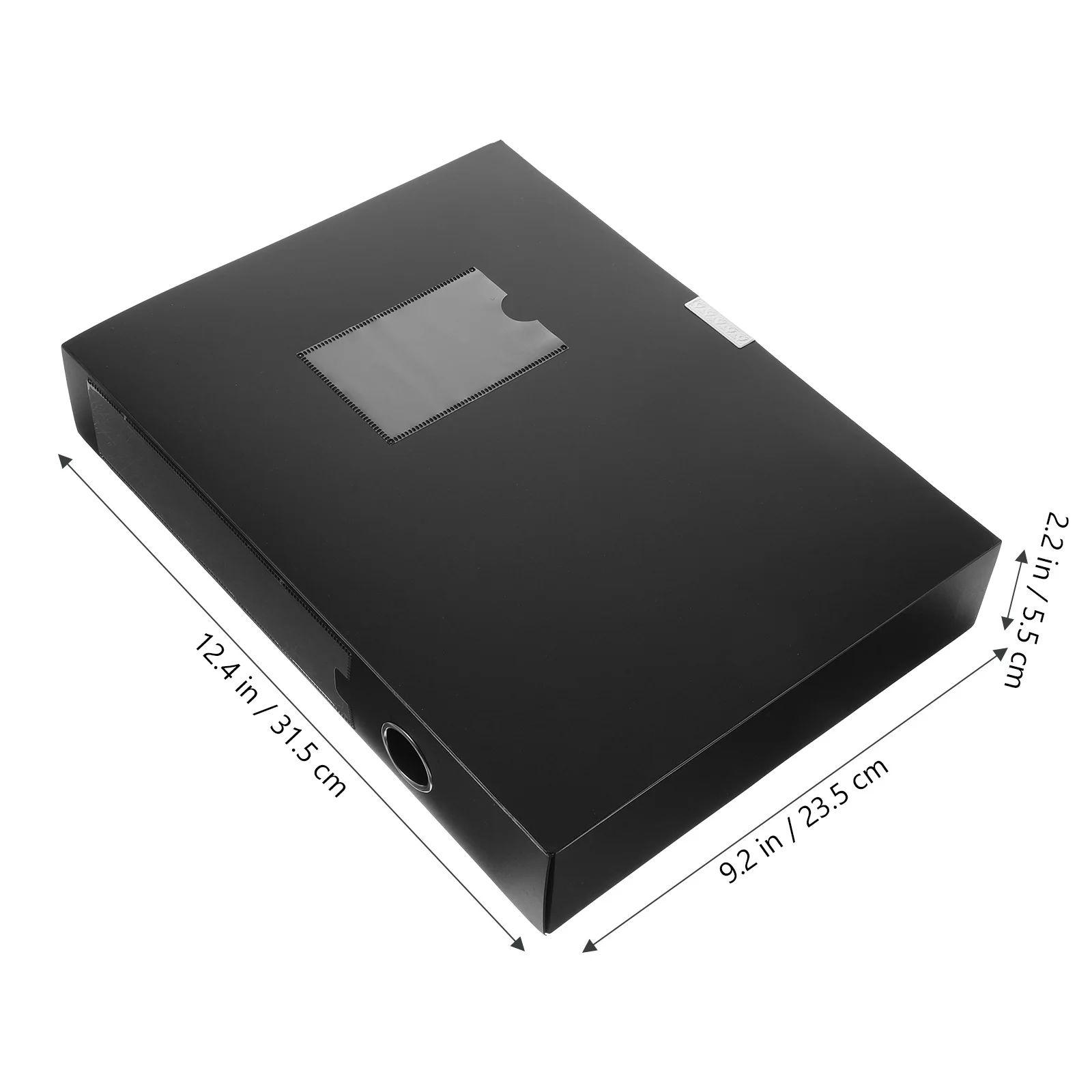 2pcs Black Thickened A4 PVC Waterproof Large Capacity Document Storage Box for Office Desk ganizer 5 5cm Height