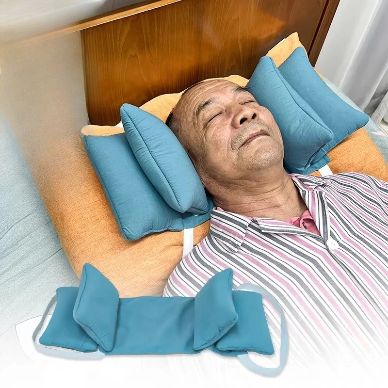 Antimicrobial Cotton Adjustable Soft Inner Core Patient Head Support Cervical Pillows Elderly Anti Side Deviation Fixed Pillow