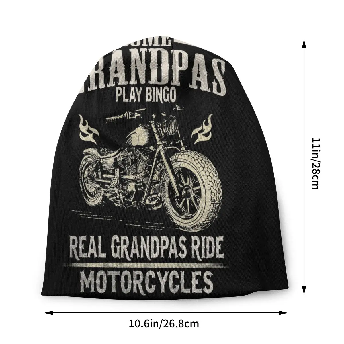 Vintage Motor Rides Motorcycle Bonnet Hats Knitted Hat Autumn Winter Street Skullies Beanies Hats Unisex Adult Warm Dual-use Cap