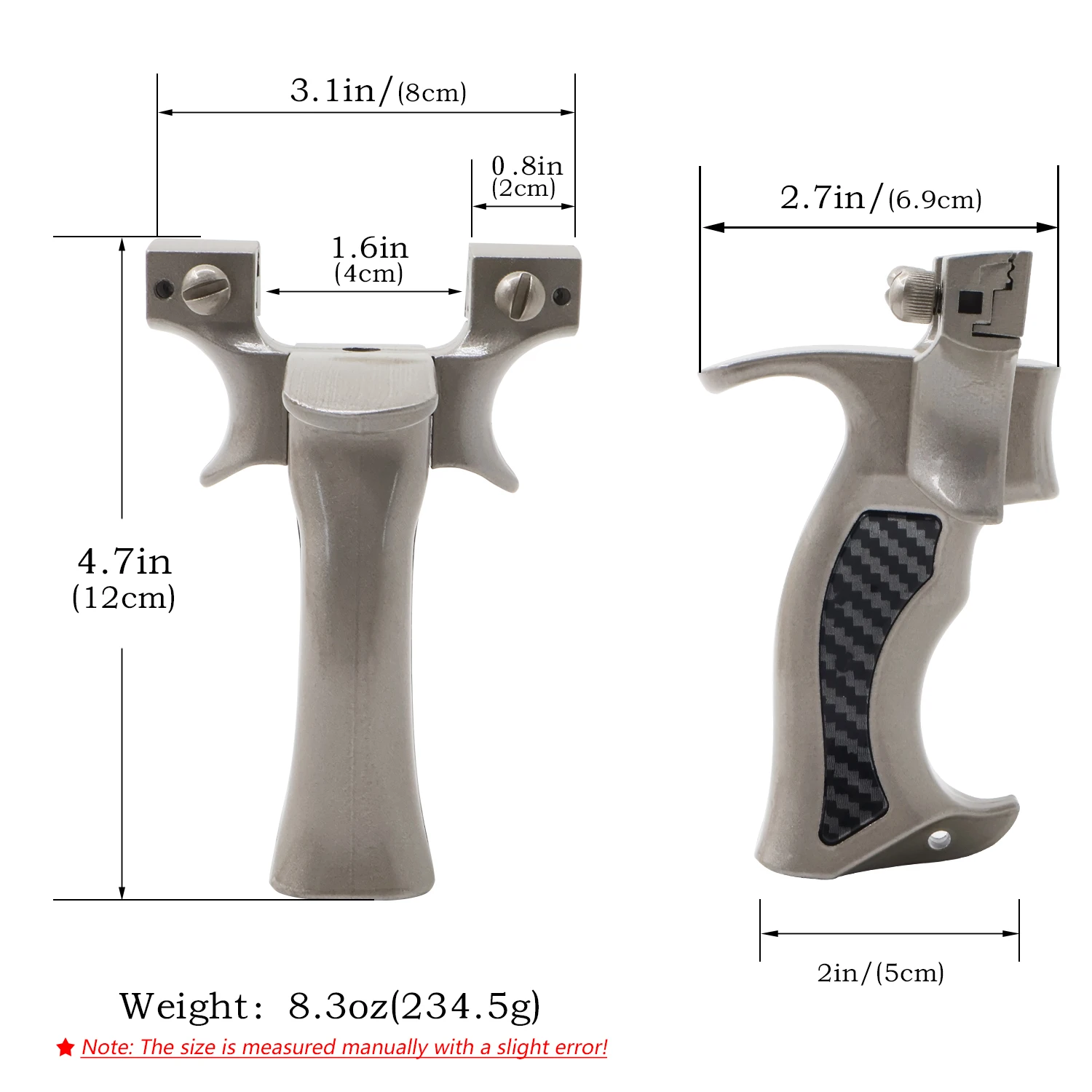 Alloy Matte Finish Y-Shaped Slingshot Single & Double Screw Clamp 2 Models Outdoor Practice