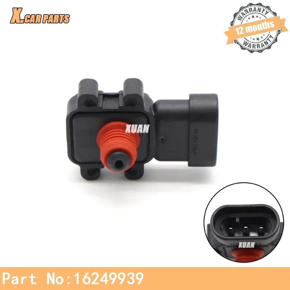 MAP Sensor 16249939 For Chevy Astro Avalanche Blazer C1500 C2500 C3500 Camaro Cavalier Cobalt Colorado SSR 4.8L 5.3L 6.0L