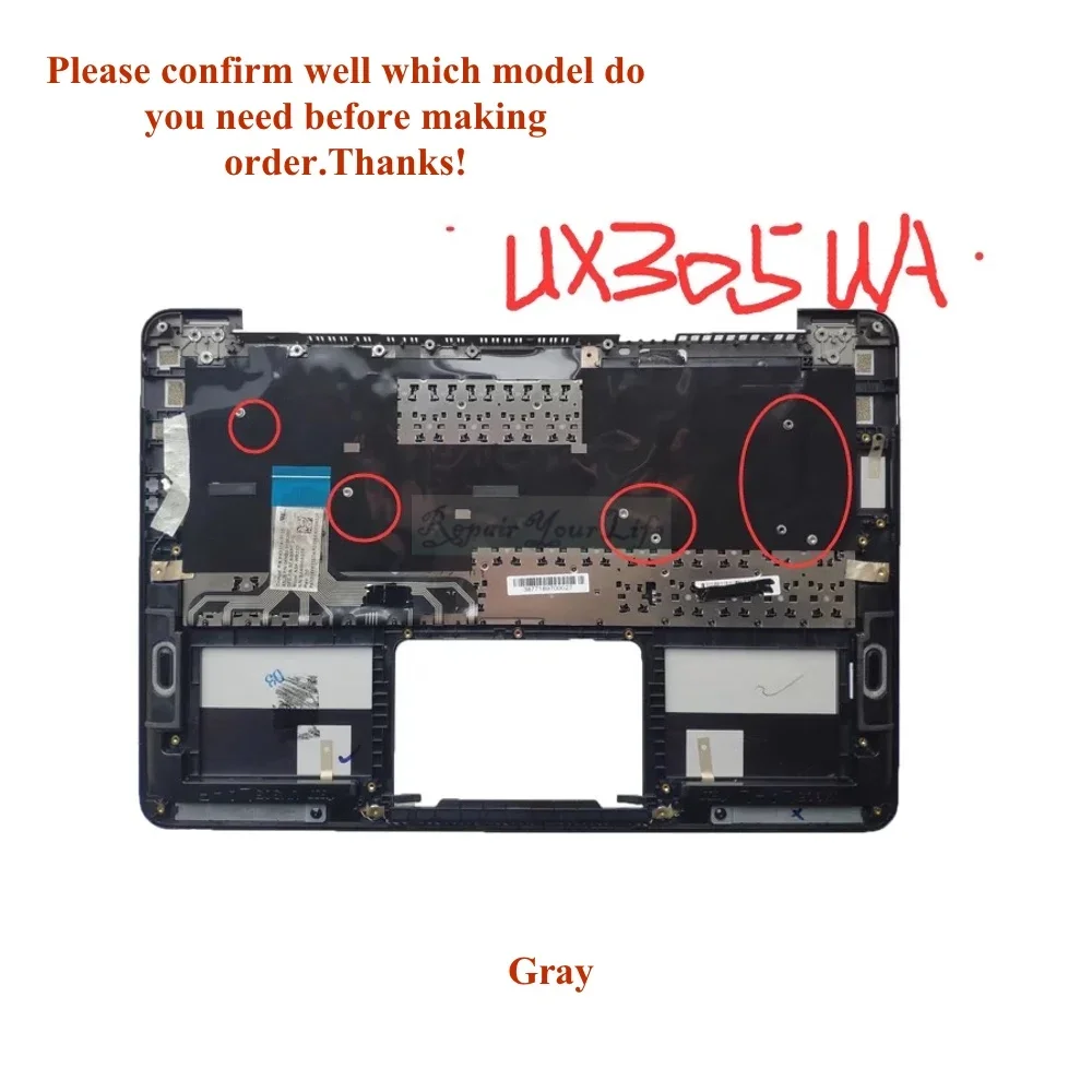Spanish Russian Palmrest Keyboard For ASUS UX305 UX305C UX305CA UX305F UX305FA Laptop Keyboards 90NB06X2-R31SP0 90NB0AA2-R32RU0