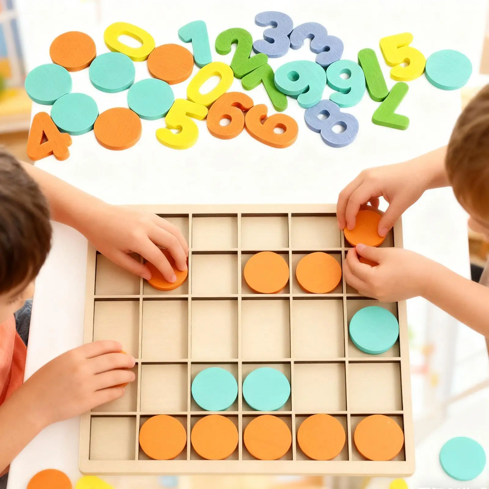 Matériaux manipulatifs d'addition et de soustraction de jouets mathématiques en bois pour les âges de 3 4 5 ans