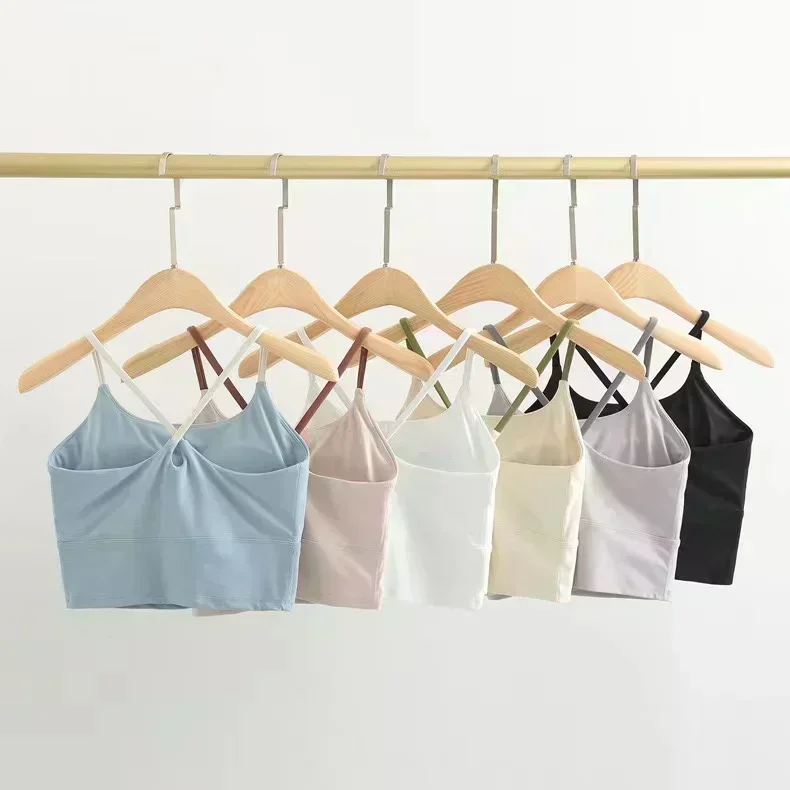 

Lemon Women Running Vest Cross Strap Workout Tank Gym Women Racerback Crop Tank Sexy Sports Sleeveless Shirt Loose Athletic Tops