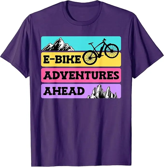 EBike-Fahrer: E-Bike-Abenteuer liegen vor Ihnen – Lustiges E-Bike-T-Shirt, Y2K Mountainbike-Fahrliebhaber-Grafik, Outdoor-Kleidung mit Spruch-T-Shirt – Detail 18