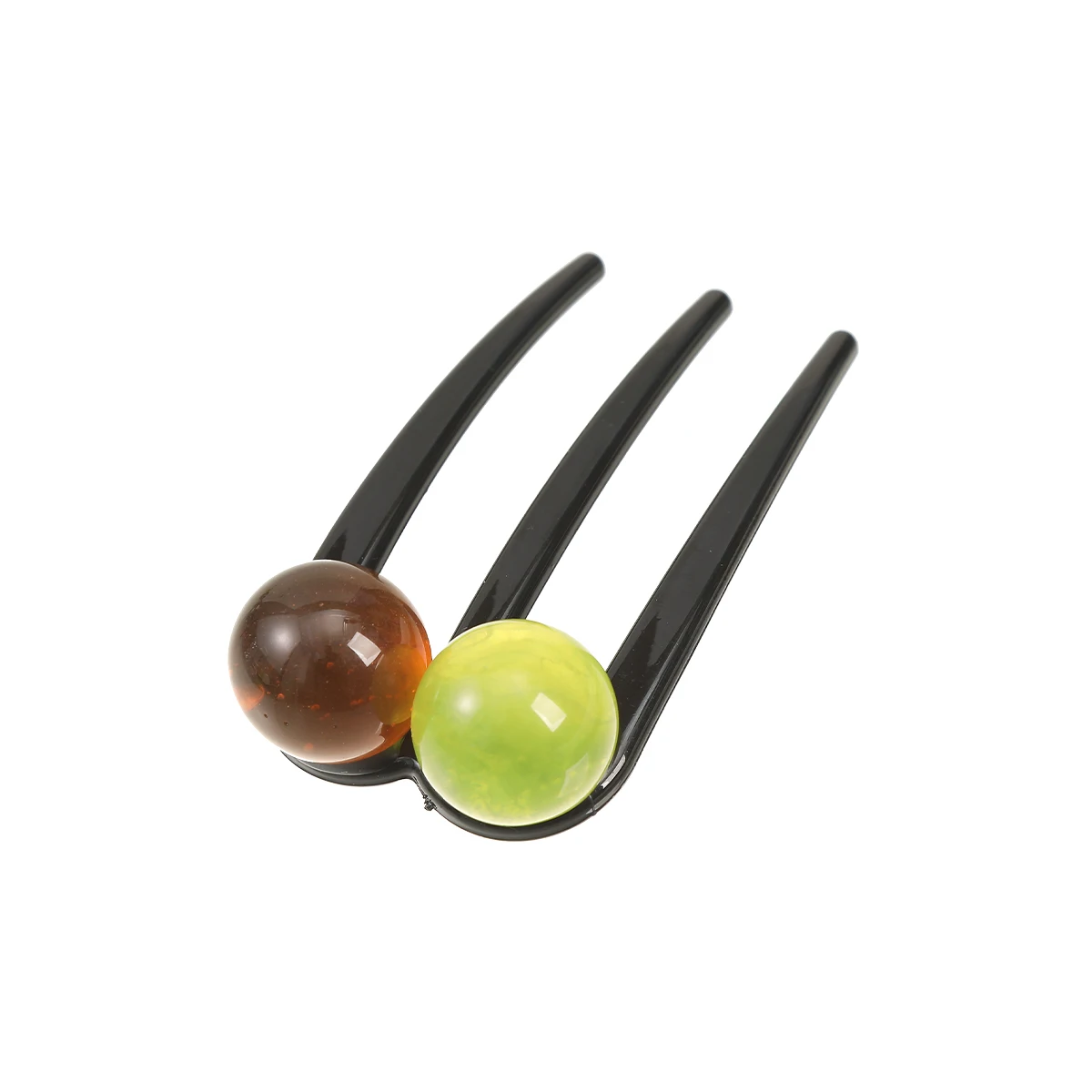 Presilha de cabelo AWAYTR French Twist com pérolas, grampo de cabelo em formato de U de acetato, estilo vintage tartaruga, acessório para coque feminino._voghion.com