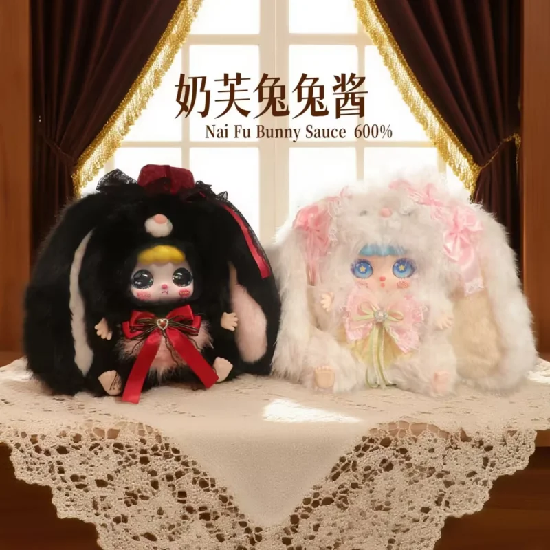 Original Nai Fu Bunny Series Blind Box 600% Body Flowing Sand Eye Trendy Collectible Toy Mystery Box Compatible Birthday Gift