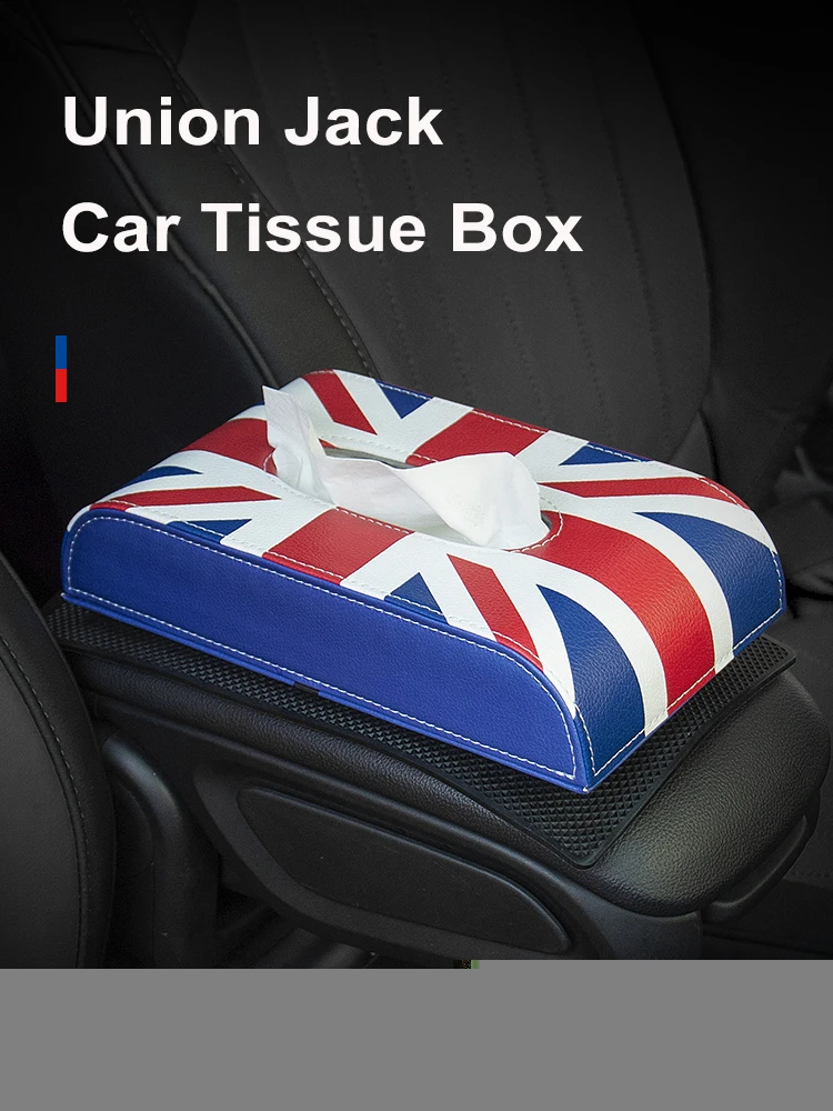 Union Jack Leather Tissue Box Napkin Home Office Car Decoration For M Coope r R 50 R 53 R 56 R 58 R 60 F 54 F 56 F57 F60 Country