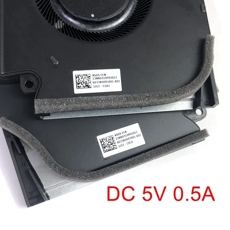 مروحة تبريد جديدة لوحدة المعالجة المركزية GPU لـ ASUS ROG Strix G15 G513 G533 G17 G713 G733 G533Q G513QR G713QR G733QS 13NR0540P01011 DC12V 5V