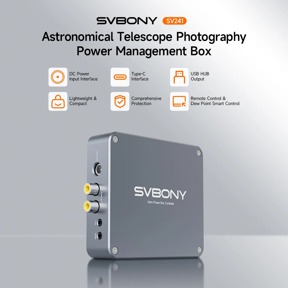 Svbony SV241 Pro Astro Power Controller USB3.0+DC Type-C ASCOM Astronomical Telescope Photography Power Management Box