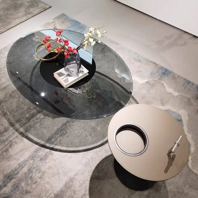طاولة القهوة الزجاجية غير النظامية ديكور ريفي الحد الأدنى طاولة القهوة المدخل الفاخرة مركز Meuble صالون الأثاث المنزل #6