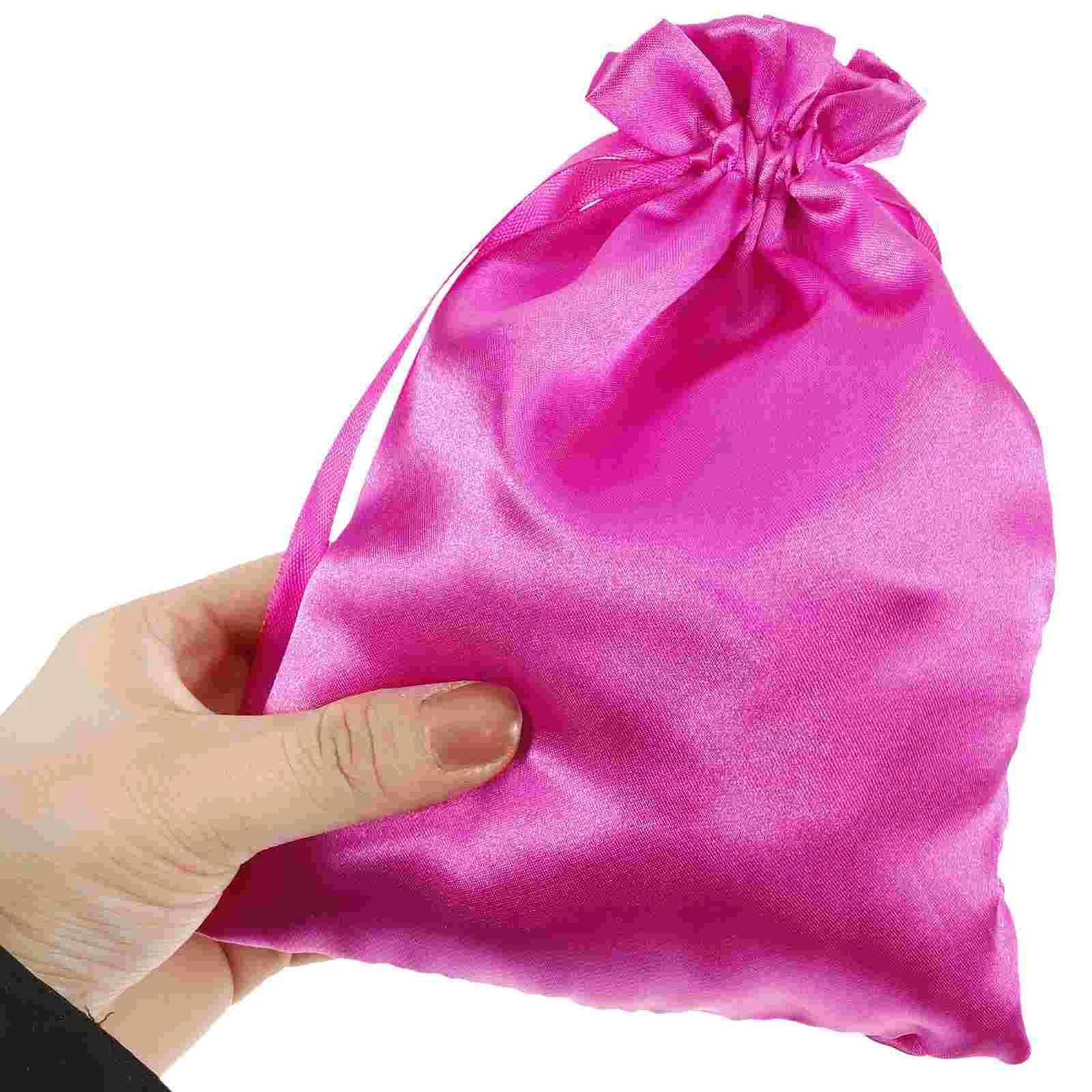 10 Pcs Storage Bag Packaging Bags Satin for Travel Accessories Multiple Wigs