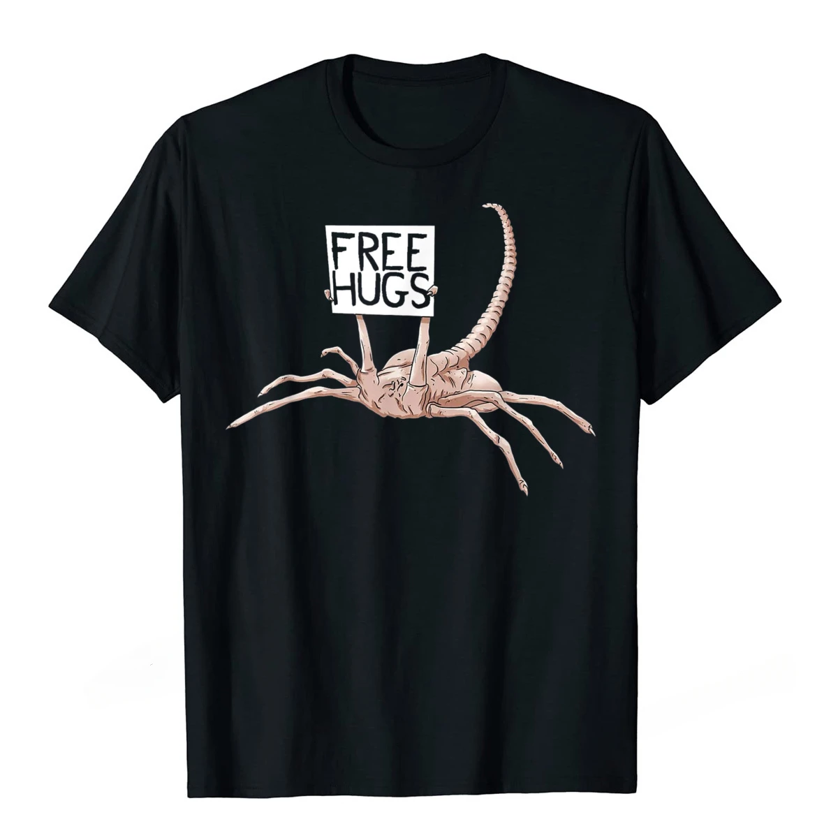 

Free Hugs Funny Facehugger Aliens T-Shirt Harajuku Cotton T Shirt Comfortable Hip Hop Design Top T-Shirts