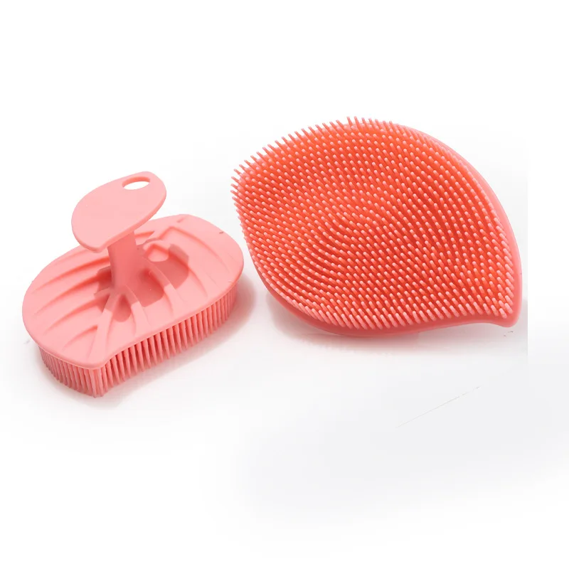 

Silicone bath brush New leaf-shaped silicone bath brush, bath massage silicone bath brush, baby silicone bath brush cleaning