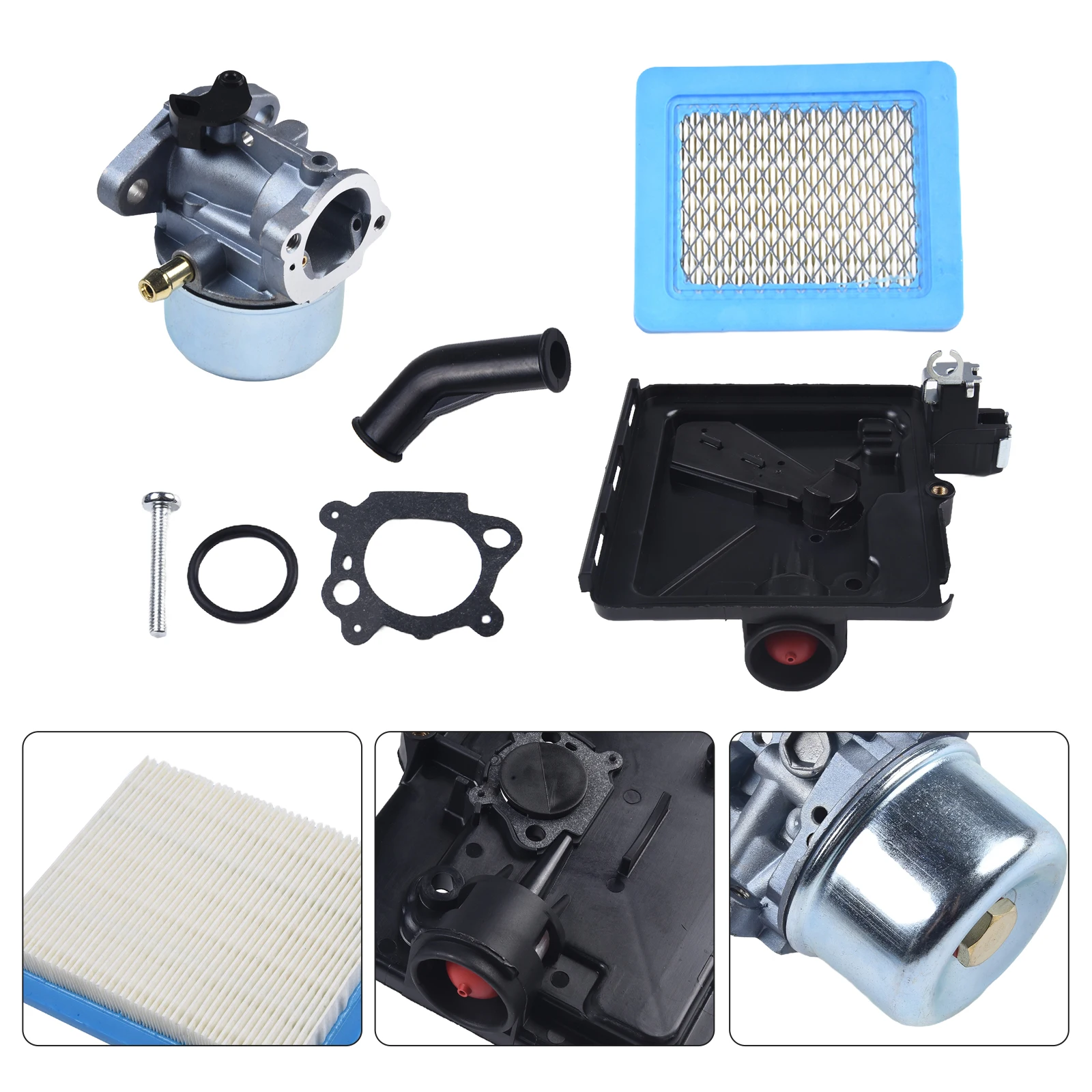 Carburetor Air Filter Cleaner for primer Base Set 799868 Includes Essential Parts for Easy Replacement on Small Engines