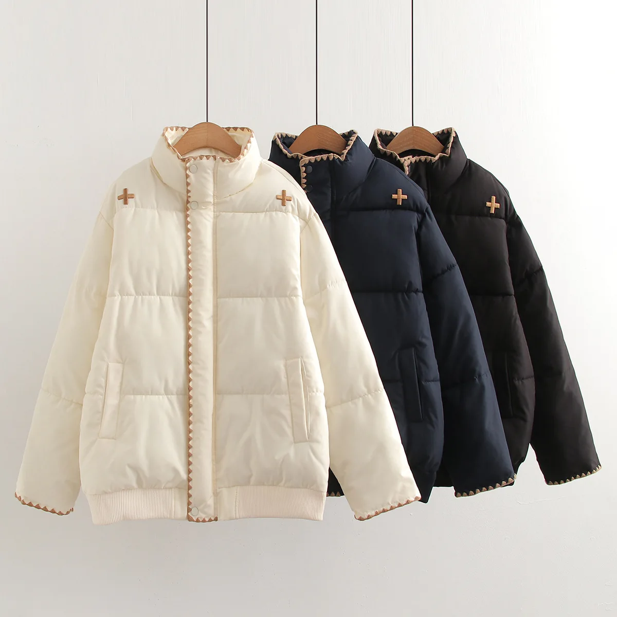 

[Ready Stock] High Quality Women Winter Thick Warm Cotton Jacket Women Parkas Short Cold Winter Thickened Warm Jackets