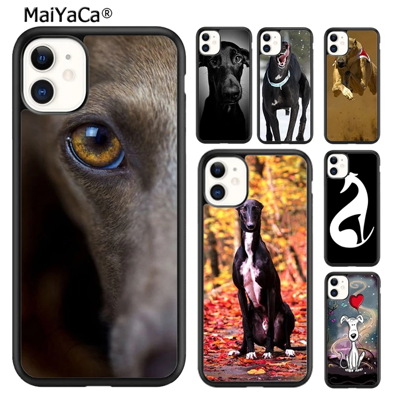 MaiYaCa Awesome Sitting Fawn Greyhound Dog Phone Case For iPhone 16 15 14 plus XR XS 11 12 13 pro max Cover coque