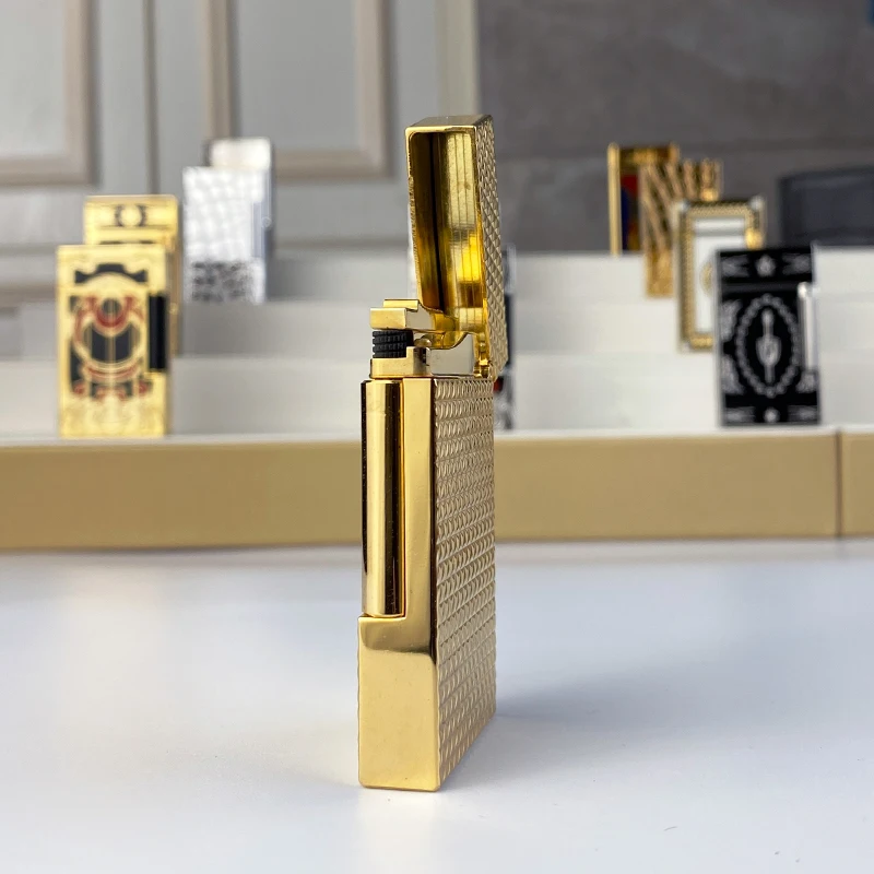 

New commemorative edition single and double flame luxury lighter Ping Sound natural paint cigarette smoking butane lighter 18060
