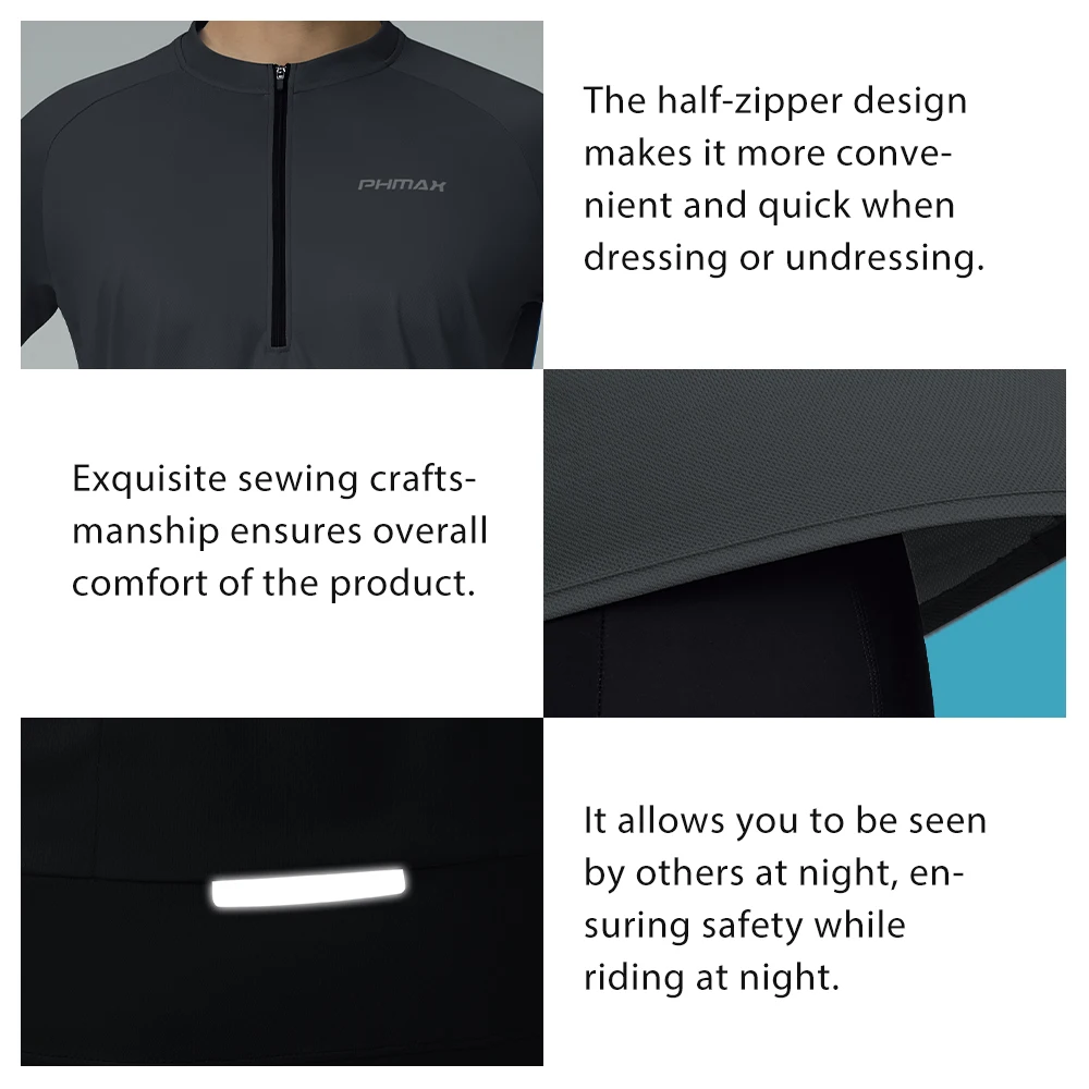 PHMAX cycling jersey man Road Bike Shirt 2025 Summer Bicycle Jersey Bicycle Clothing Short Sleeve MTB Cycling jersey triathlon