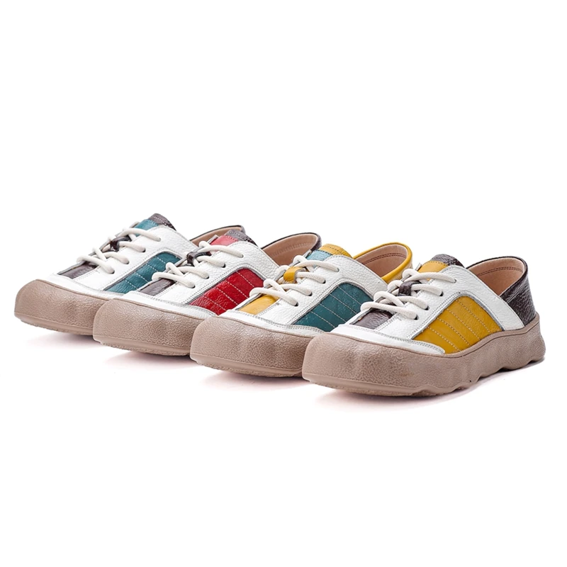 AIYUQI 2026 New Women's Sneakers Shoe Anti Slip Flat Genuine Leather Loafers Women Comfortable and Stylish Walking Female Shoes