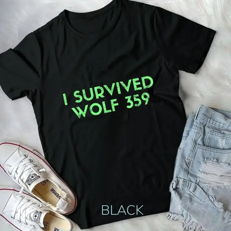 Wolf 359 Survived Funny Science Fiction Space Unisex T shirt