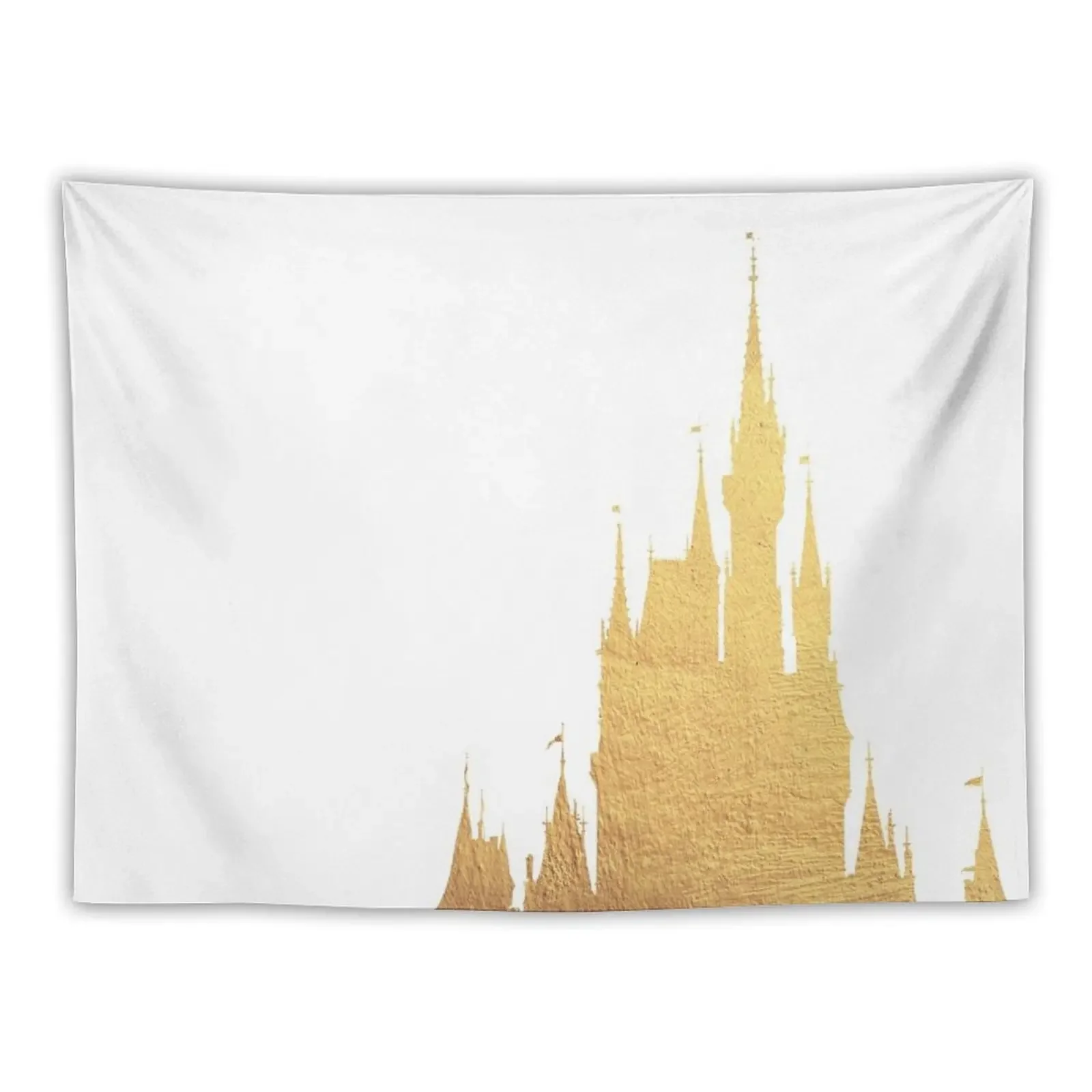 

Golden Magic Castle Silhouette Tapestry Wall Decor Hanging Room Decor Aesthetic Home Decoration Tapestry