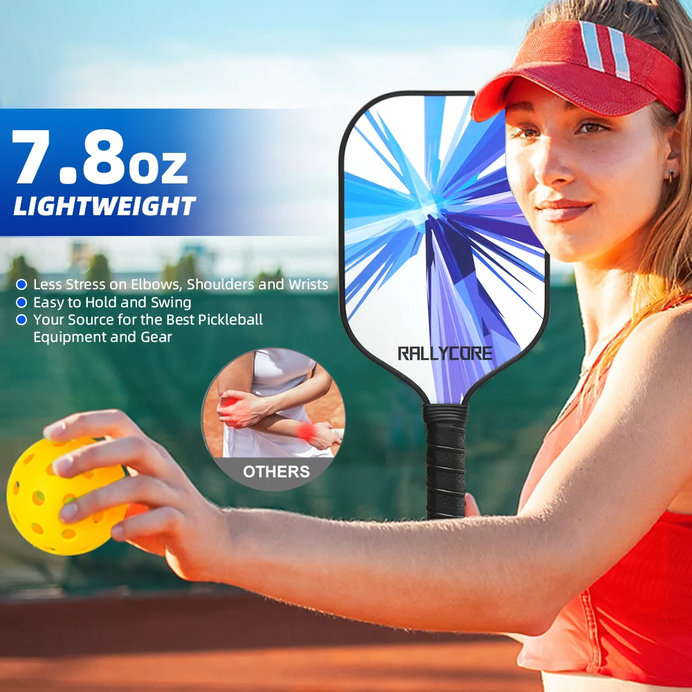 

pro Pickleball Paddles Set Fiberglass Rackets with Poly Honeycomb Core 2 Paddles for Players of All Ages Carry Bag Included
