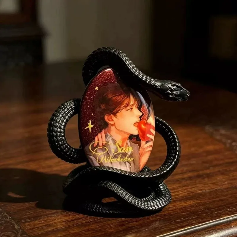 1pc Snake Shaped Display Stands 3D Printed Gothic Badge Jewelry Holder Desktop Ornament Decorative Shelves Home Accessories Gift