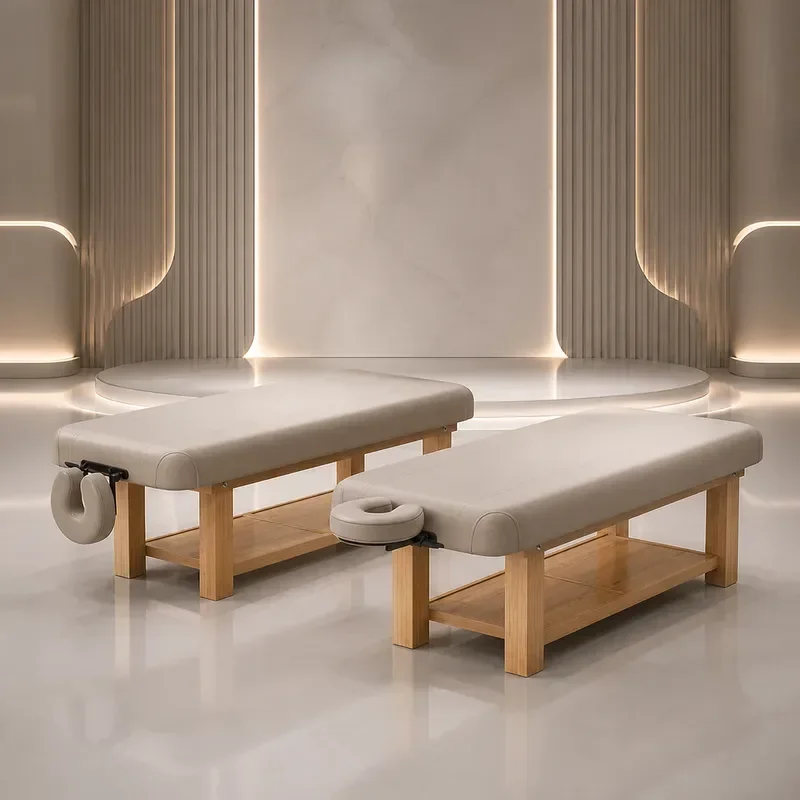 Bohoga Plus 1 Meter Wide Enlarged Solid Wood Beauty Bed Massage Physiotherapy Ear Bed Milk