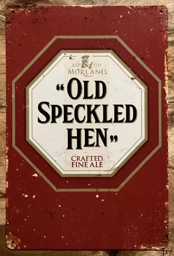 OLD SPECKLED HEN FINE ALE METAL SIGN BAR MAN CAVE PUB CAFE GARDEN 20x30cm --Tin Sign