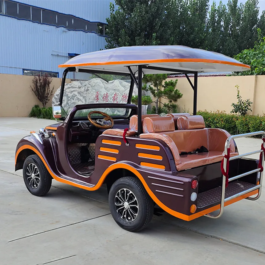 European Classic Design Electric Sightseeing Antique Car 7/11-Seater Retro Classic Cars Recreational Vehicle Golf Push Cart