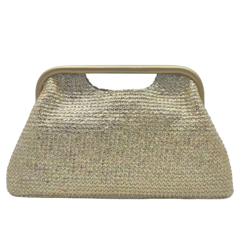 

Новая модная плетеная сумка из соломки для женщин, повседневная сумка из льна и хлопка, плетеная сумка для пикника, поездок на работу, отдыха на море, пляжная сумка