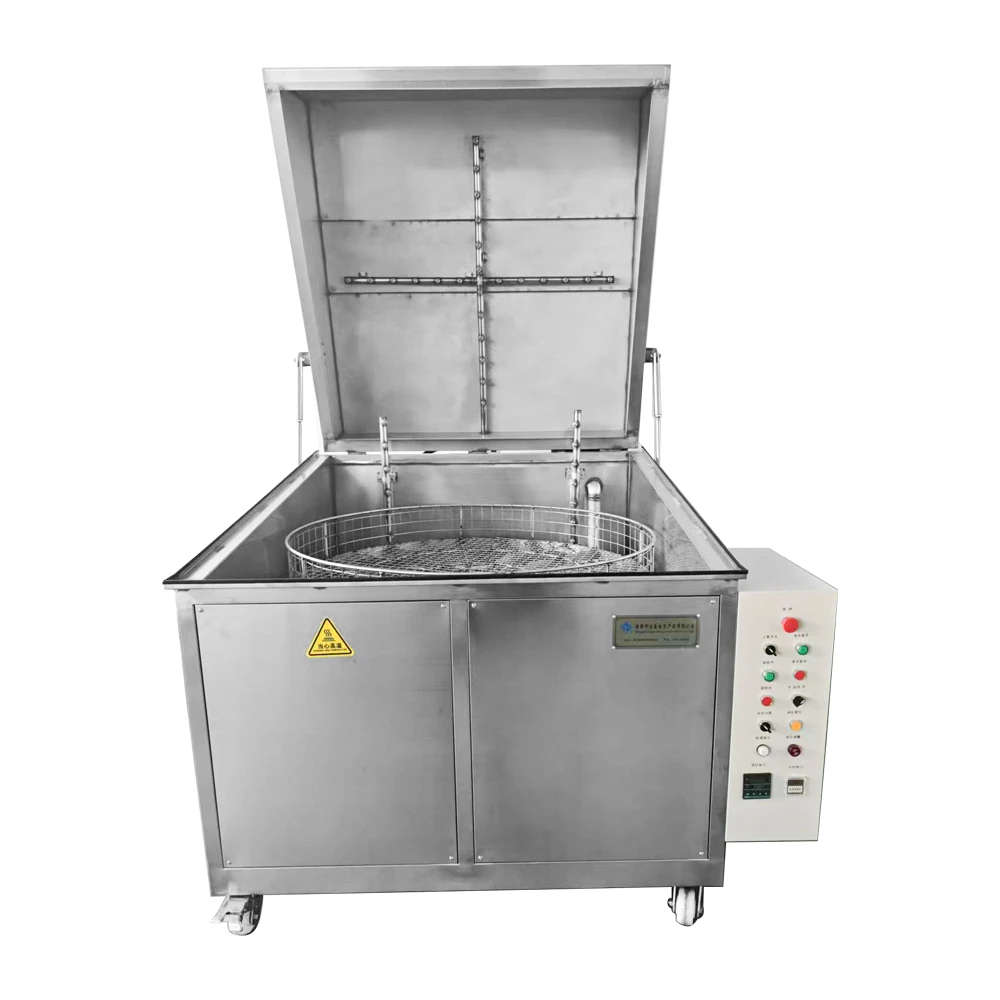 Large Tank Industrial Parts Washer with Powerful Rotating Spray Nozzles for Engine Blocks and Molds