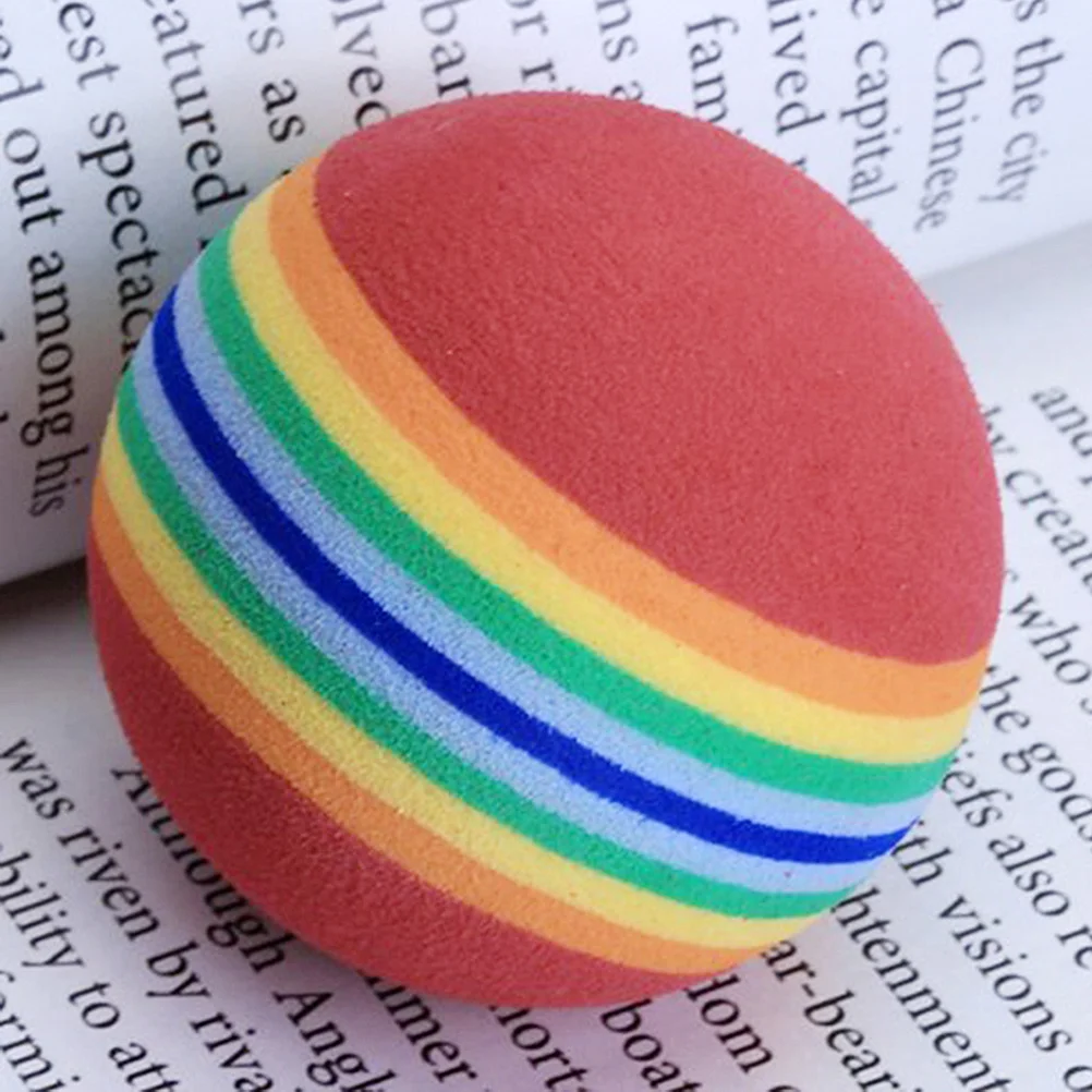 20 قطعة قوس قزح إيفا الإسفنج كرات لينة دائم التدريب كرات للداخلية ممارسة نهج طلقات الإسفنج الكرة التدريب الكرة #4