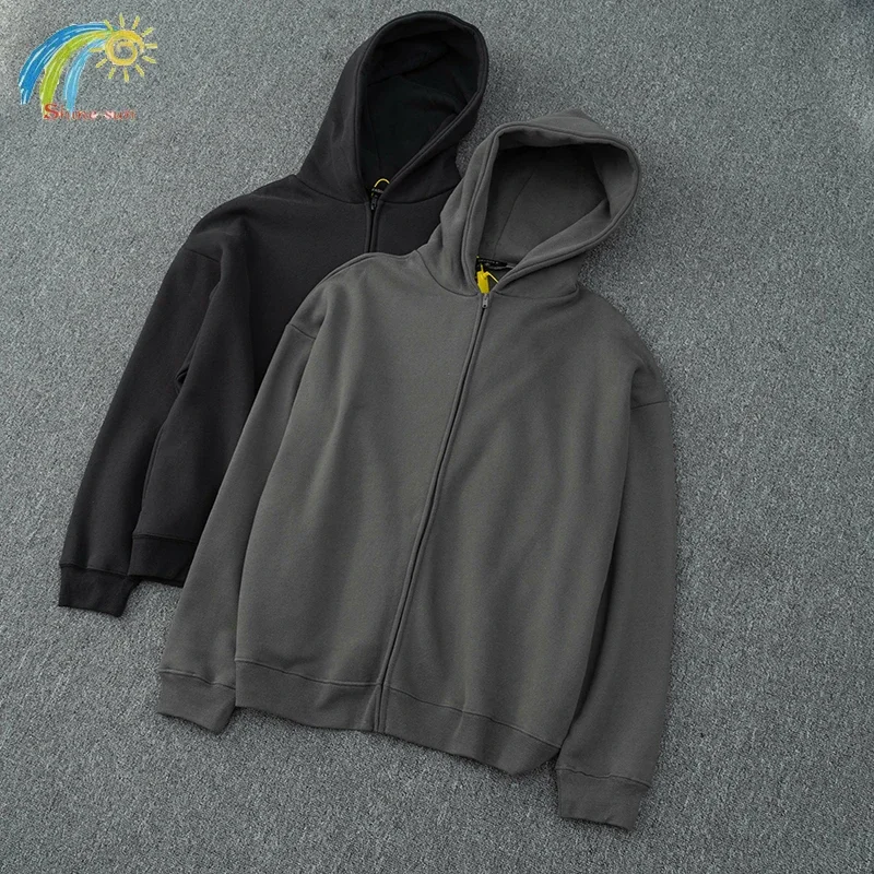 Oversize Kanye West Season 6 Hoodies Men Women High Quality Casual Pocket Zipper Solid Coat