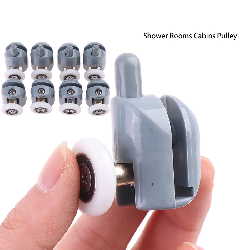 4pcs Shower Rooms Cabins Pulley Shower Room Roller Runners Wheels Pulleys New Glass Sliding Door Pulley Accessories