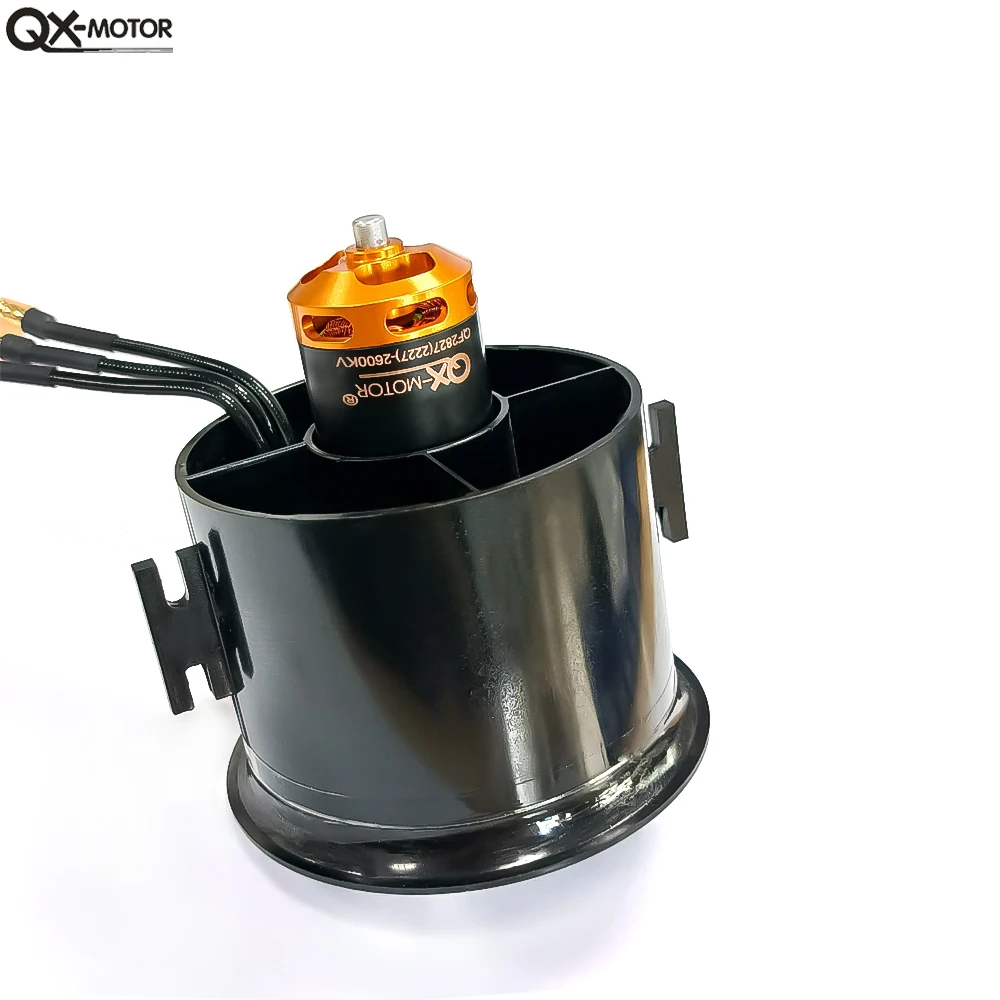 70mm EDF QF2827 12-Blatt Impeller mit 2600KV/1800KV Bürstenlosem Motor, Verwendung von 60A/80A ESC für RC Multirotor Drohnenteile QX-MOTOR