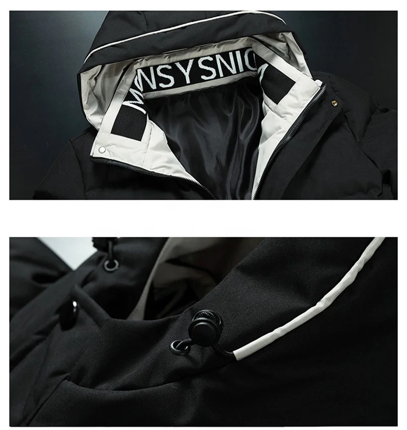 سترة منتفخة الرجال سميكة الدافئة جواكت شتوية معطف مقنع الرجال القطن وسادة مبطنة 5XL موضة ملابس كاجوال 2023 الشارع الشهير #6