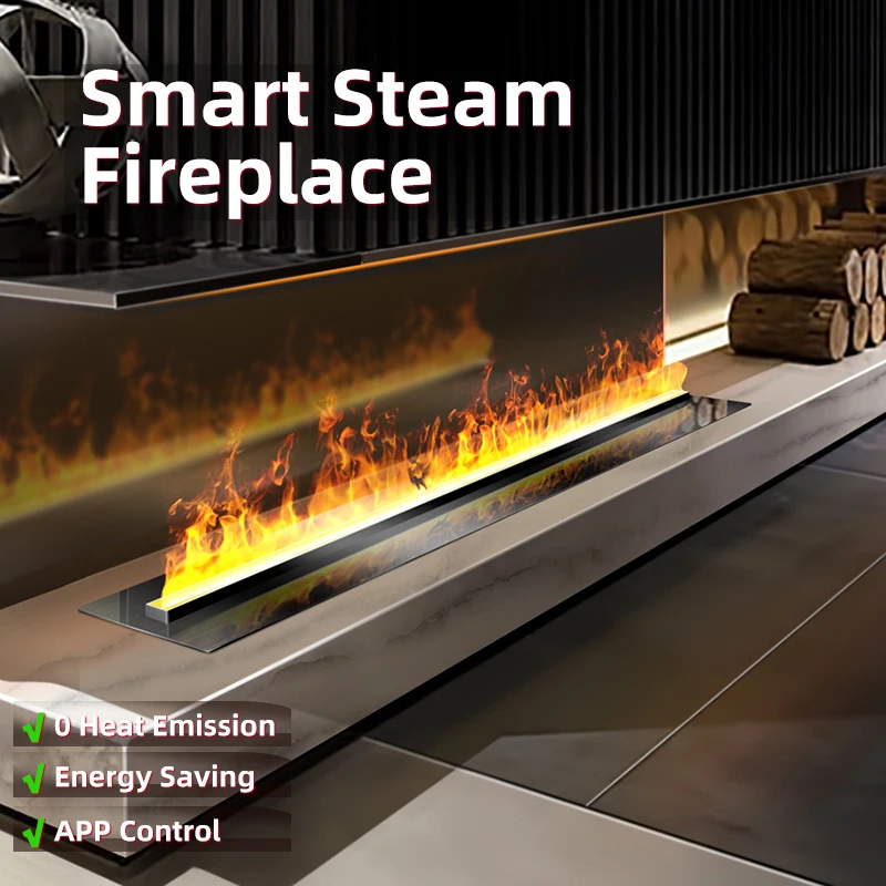

Decorative Mist Fireplace with Adjustable LED Flame and Ultrasonic Humidifier Modern Electric Fireplace for Indoor Use