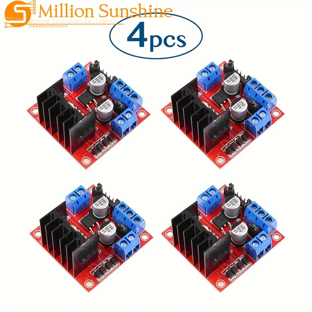 4pcs L298N Motor Driver Controller Board Module Stepper Motor DC Dual H-Bridge for Arduino Smart Car Power MEGA R3 Mega2560