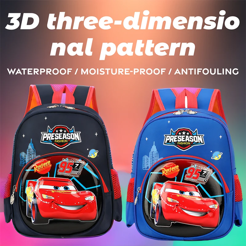 

Cartoon anime Bag Lightning McQueen Schoolbag Children's kindergarten backpack Outdoor waterproof pressure resistant big handbag