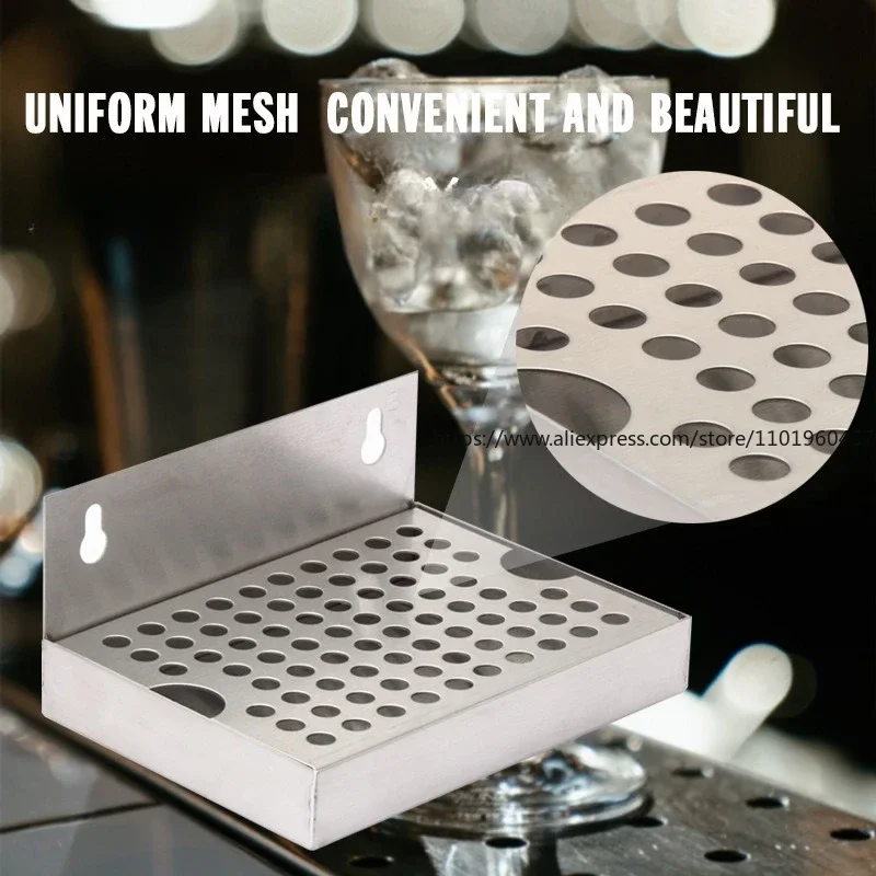 

Wall Mount Beer Drip Tray No Drain 304 Stainless Steel Homebrew Kegging Draft Beer Beverage Machine